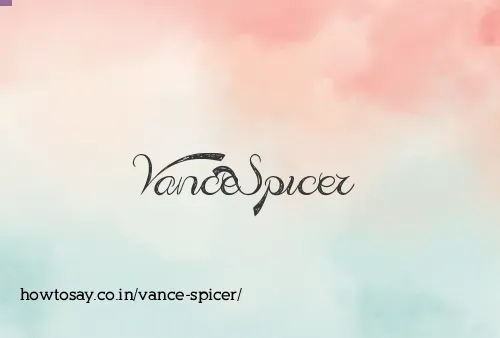 Vance Spicer