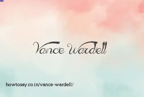 Vance Wardell