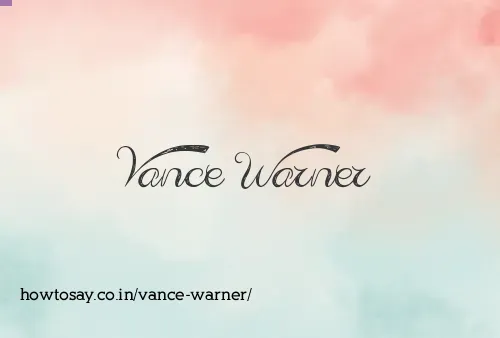 Vance Warner