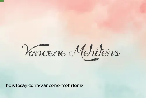 Vancene Mehrtens
