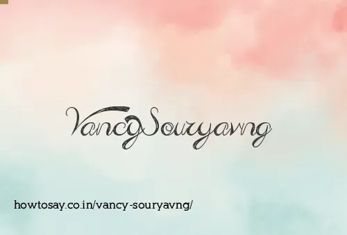 Vancy Souryavng