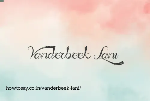 Vanderbeek Lani