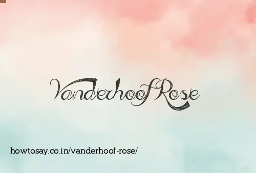Vanderhoof Rose
