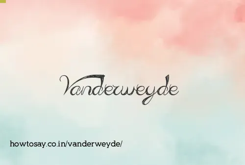 Vanderweyde