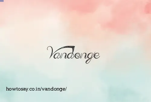 Vandonge