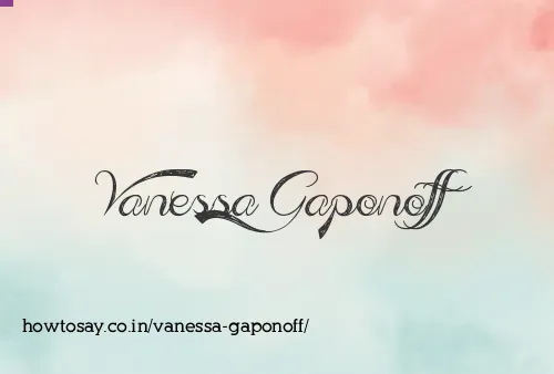 Vanessa Gaponoff