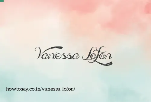 Vanessa Lofon