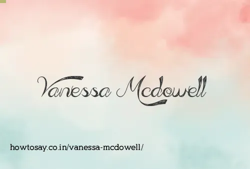 Vanessa Mcdowell
