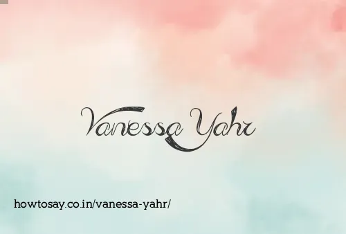 Vanessa Yahr