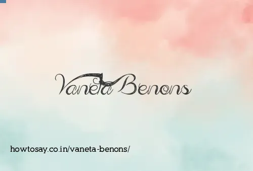 Vaneta Benons