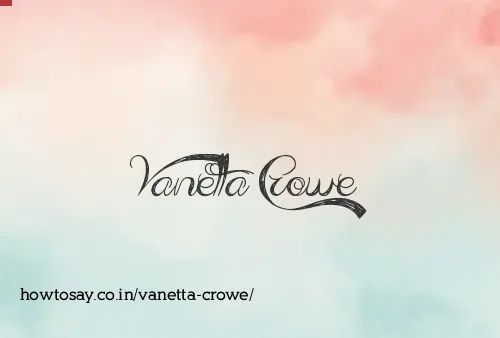 Vanetta Crowe