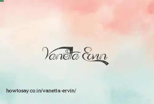 Vanetta Ervin