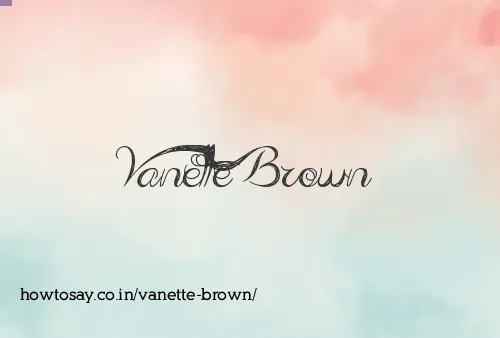 Vanette Brown