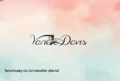 Vanette Davis