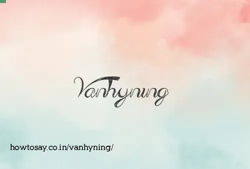 Vanhyning