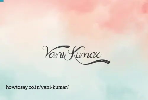 Vani Kumar