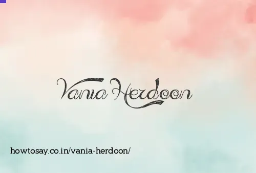 Vania Herdoon