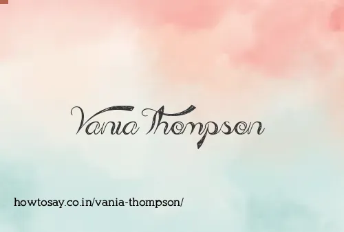 Vania Thompson