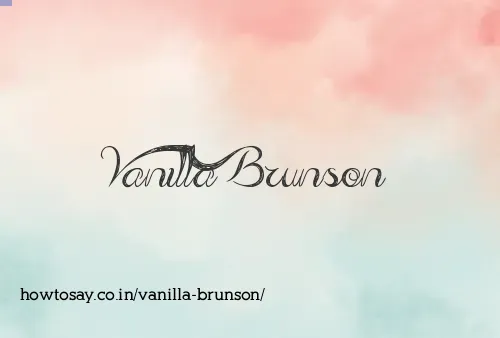 Vanilla Brunson
