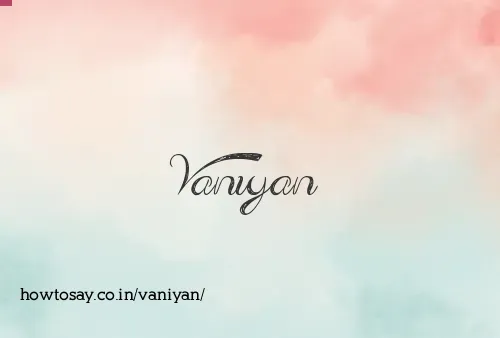 Vaniyan