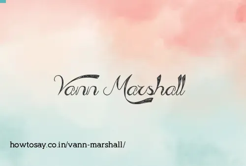 Vann Marshall