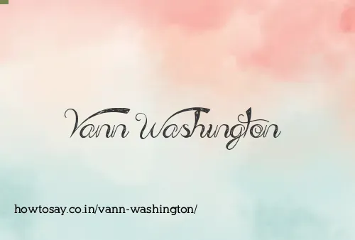 Vann Washington