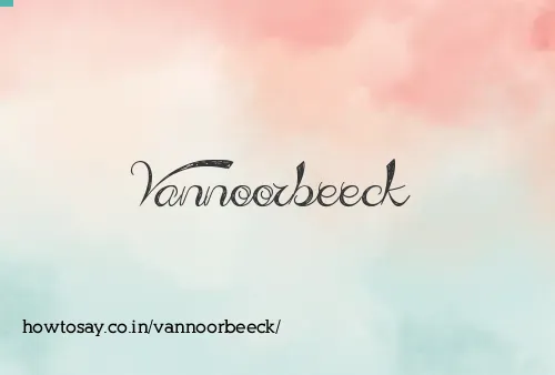 Vannoorbeeck