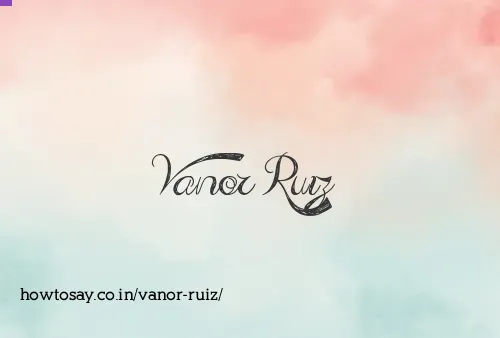 Vanor Ruiz