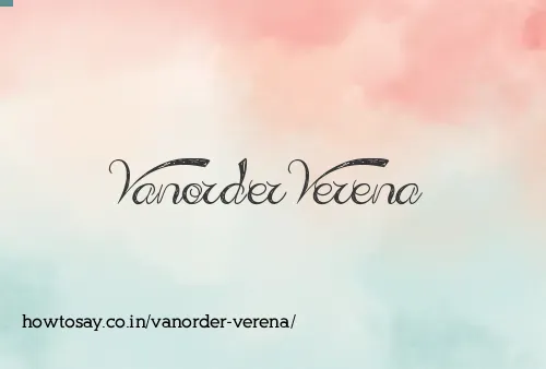 Vanorder Verena