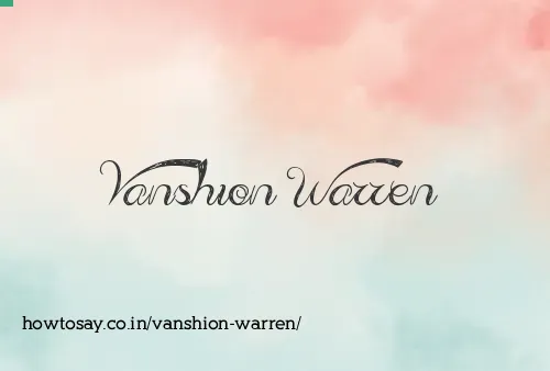 Vanshion Warren