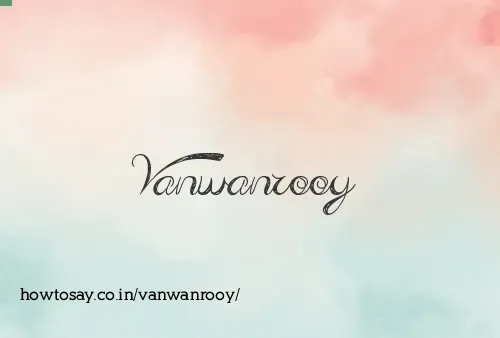 Vanwanrooy