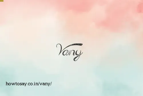 Vany