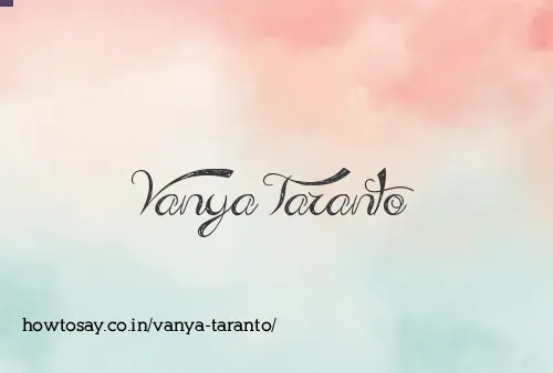 Vanya Taranto