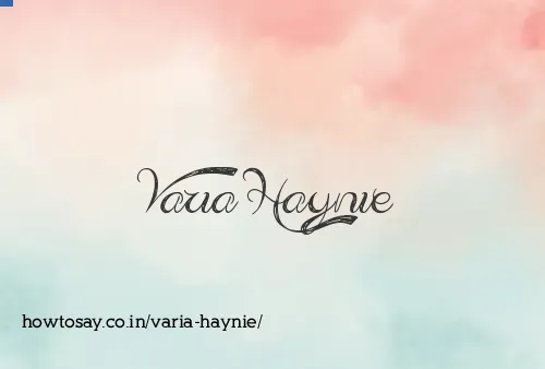 Varia Haynie