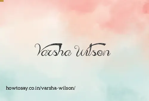 Varsha Wilson