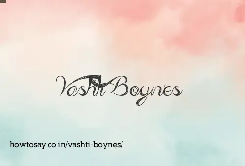 Vashti Boynes