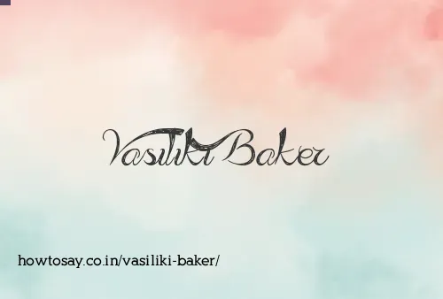 Vasiliki Baker