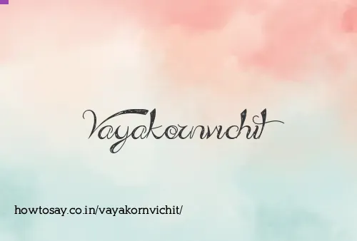 Vayakornvichit