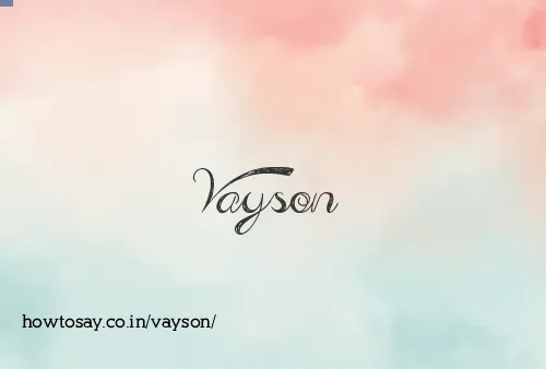 Vayson