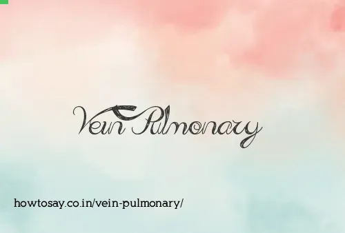 Vein Pulmonary