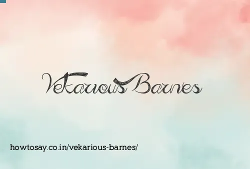 Vekarious Barnes