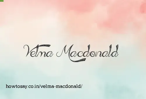 Velma Macdonald