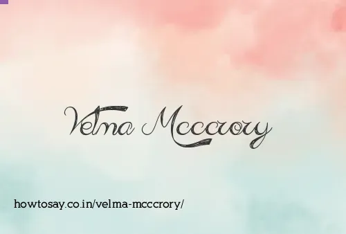 Velma Mcccrory