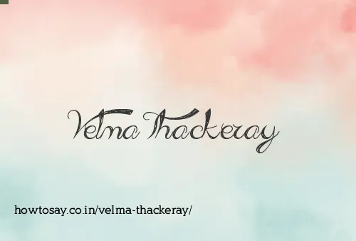 Velma Thackeray