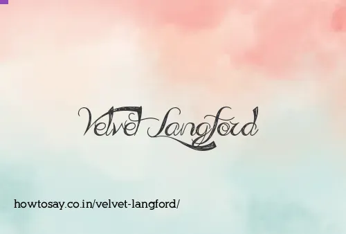 Velvet Langford