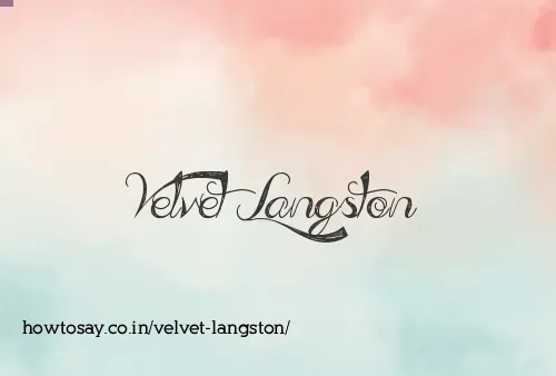 Velvet Langston