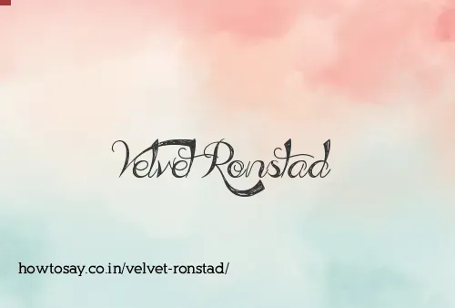 Velvet Ronstad