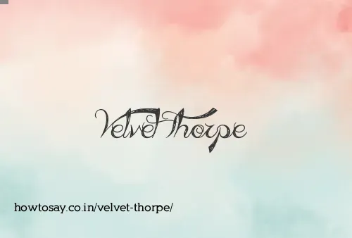 Velvet Thorpe