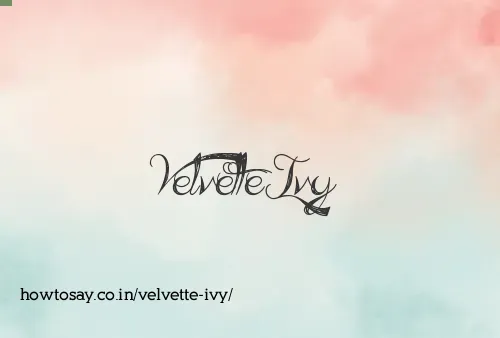 Velvette Ivy