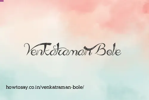 Venkatraman Bole